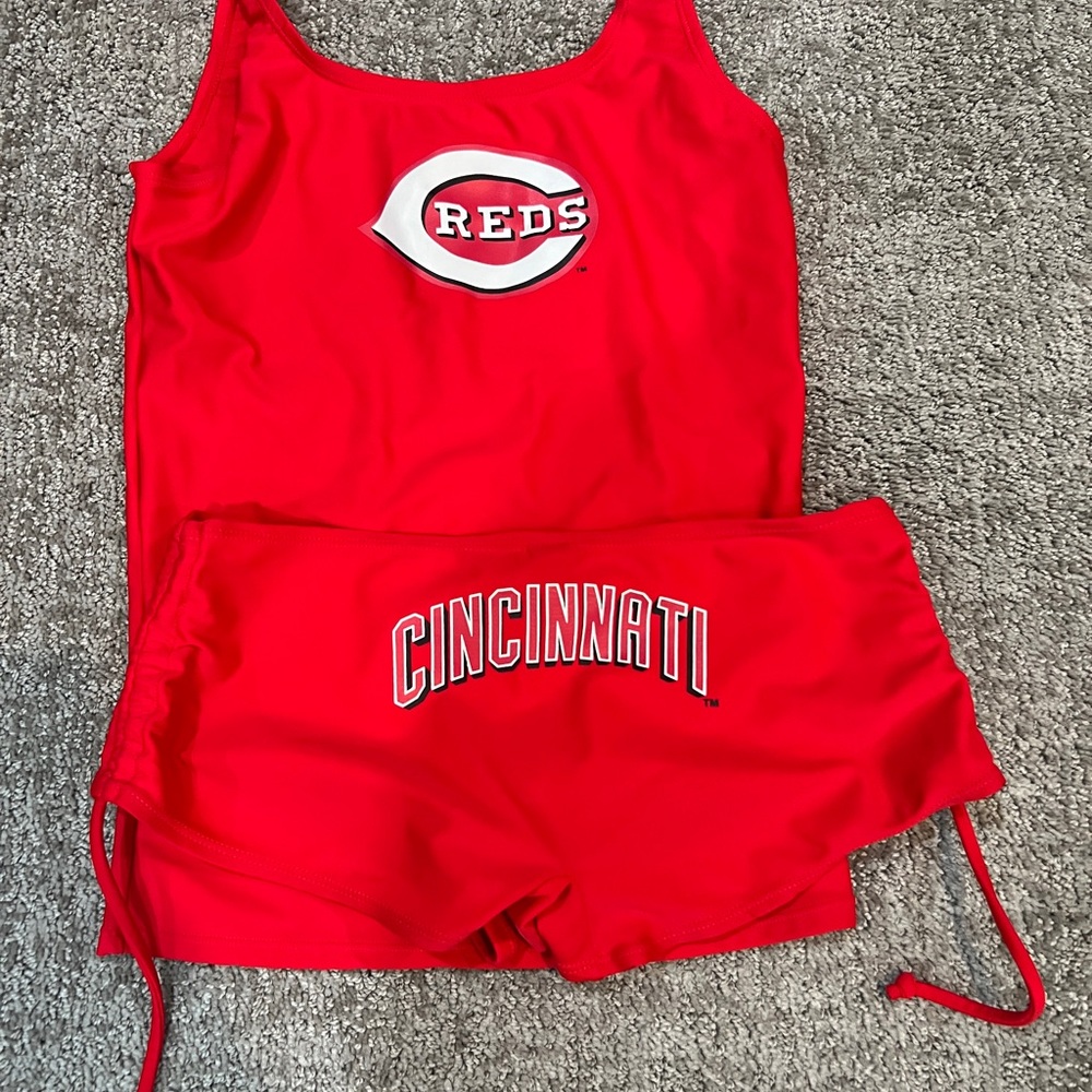 Cincinnati Reds Tankini Swim Suit - Picture 2 of 8